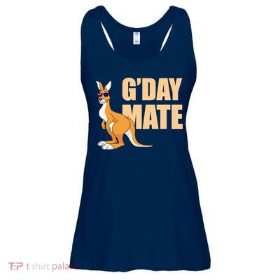 Kangaroo Australia G'Day Mate Australian Symbol Ladies Essential Flowy Tank