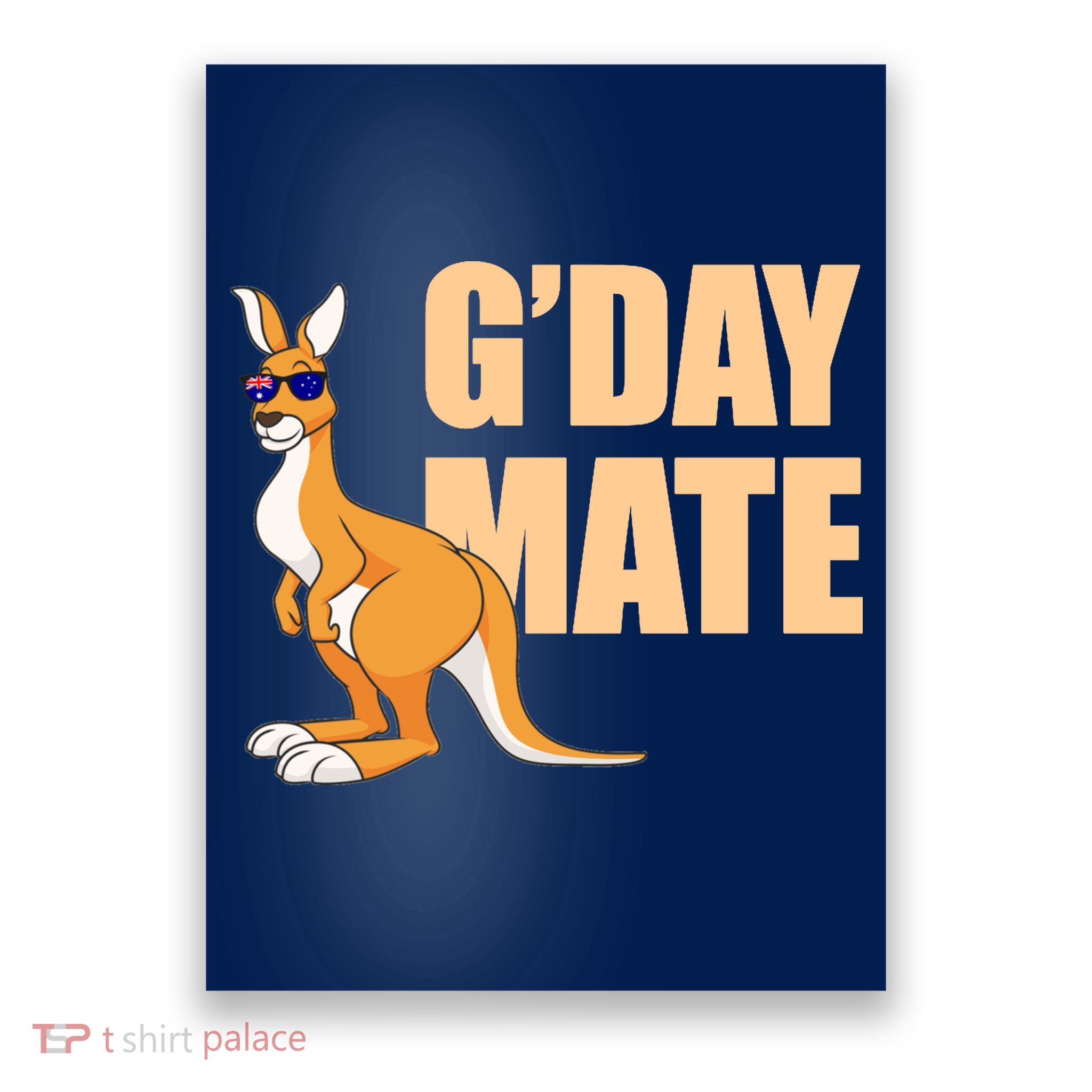 Kangaroo Australia G'Day Mate Australian Symbol Poster