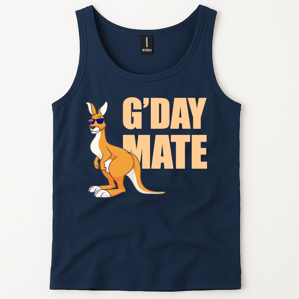 Kangaroo Australia G'Day Mate Australian Symbol Tank Top