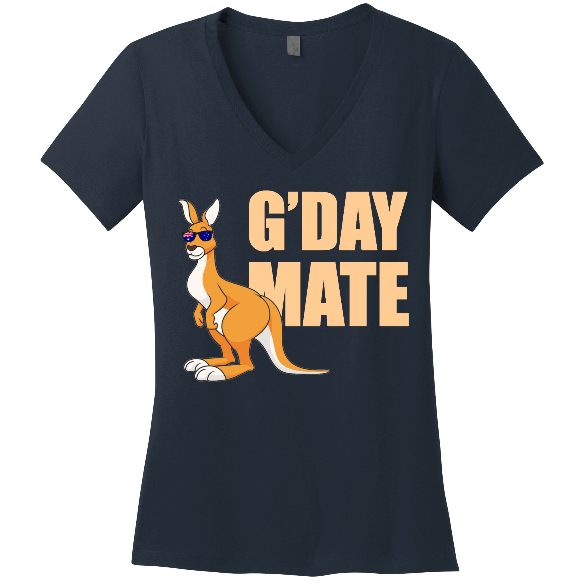 Kangaroo Australia G'Day Mate Australian Symbol Women's V-Neck T-Shirt
