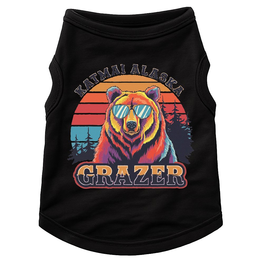 Katmai Alaska Grazer Vintage Fat Bear Week 2024 Doggie Tank