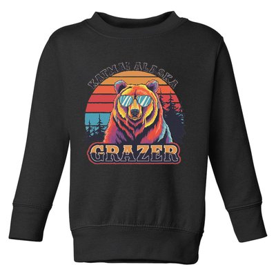 Katmai Alaska Grazer Vintage Fat Bear Week 2024 Toddler Sweatshirt