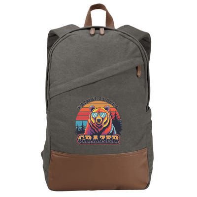 Katmai Alaska Grazer Vintage Fat Bear Week 2024 Cotton Canvas Backpack