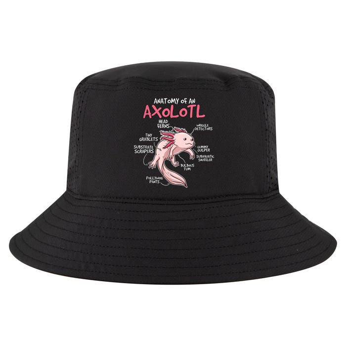 Kids Axolotl Gift Axolotl Stuff Anatomy Of An Axolotl Cool Comfort Performance Bucket Hat