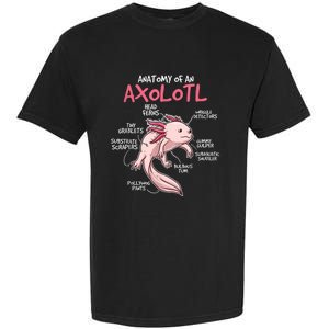 Kids Axolotl Gift Axolotl Stuff Anatomy Of An Axolotl Garment-Dyed Heavyweight T-Shirt