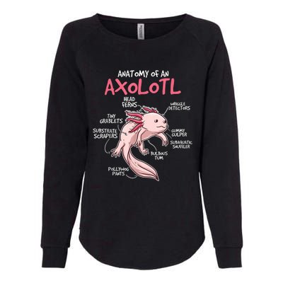 Kids Axolotl Gift Axolotl Stuff Anatomy Of An Axolotl Womens California Wash Sweatshirt