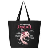 Kids Axolotl Gift Axolotl Stuff Anatomy Of An Axolotl 25L Jumbo Tote