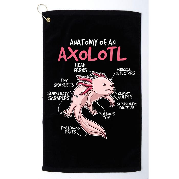 Kids Axolotl Gift Axolotl Stuff Anatomy Of An Axolotl Golf Towel