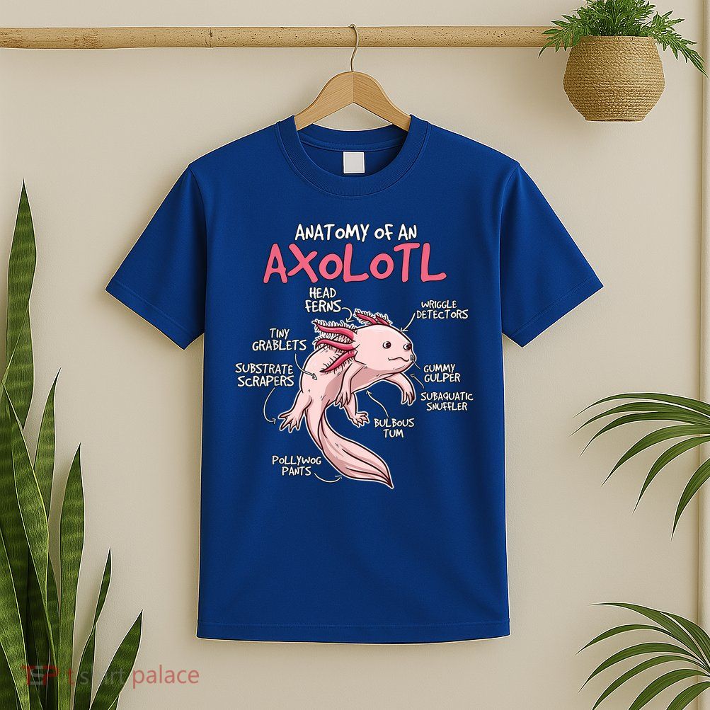 Kids Axolotl Gift Axolotl Stuff Anatomy Of An Axolotl T-Shirt