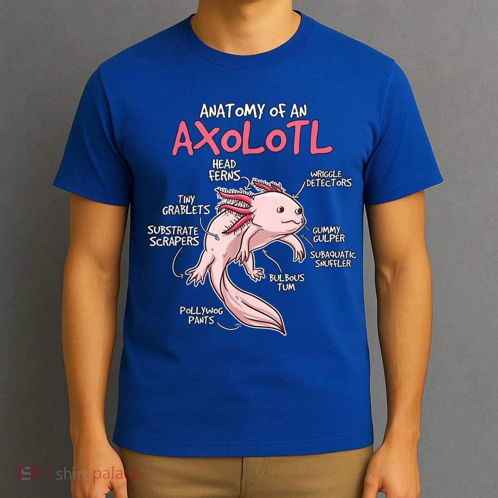 Kids Axolotl Gift Axolotl Stuff Anatomy Of An Axolotl T-Shirt