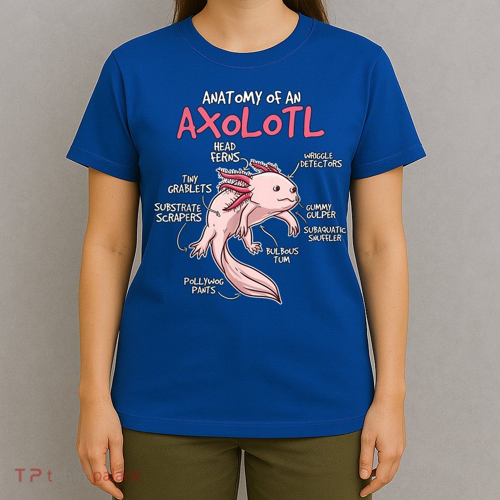 Kids Axolotl Gift Axolotl Stuff Anatomy Of An Axolotl T-Shirt