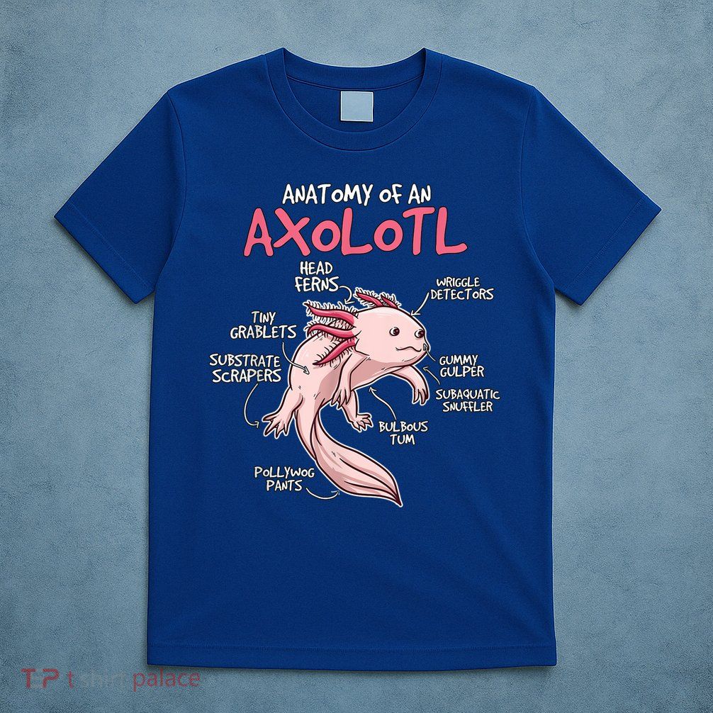 Kids Axolotl Gift Axolotl Stuff Anatomy Of An Axolotl T-Shirt