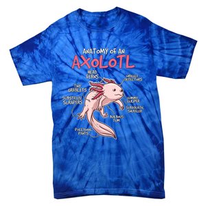 Kids Axolotl Gift Axolotl Stuff Anatomy Of An Axolotl Tie-Dye T-Shirt