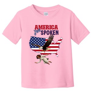 Kamala America Has Spoken Usa Flag Map Toddler T-Shirt