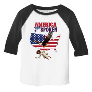 Kamala America Has Spoken Usa Flag Map Toddler Fine Jersey T-Shirt