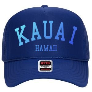 Kauai Aloha Hawaii Tribe Beach Gift High Crown Mesh Back Trucker Hat