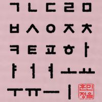 Korean Alphabet Hangul Matrix 25L Jumbo Tote