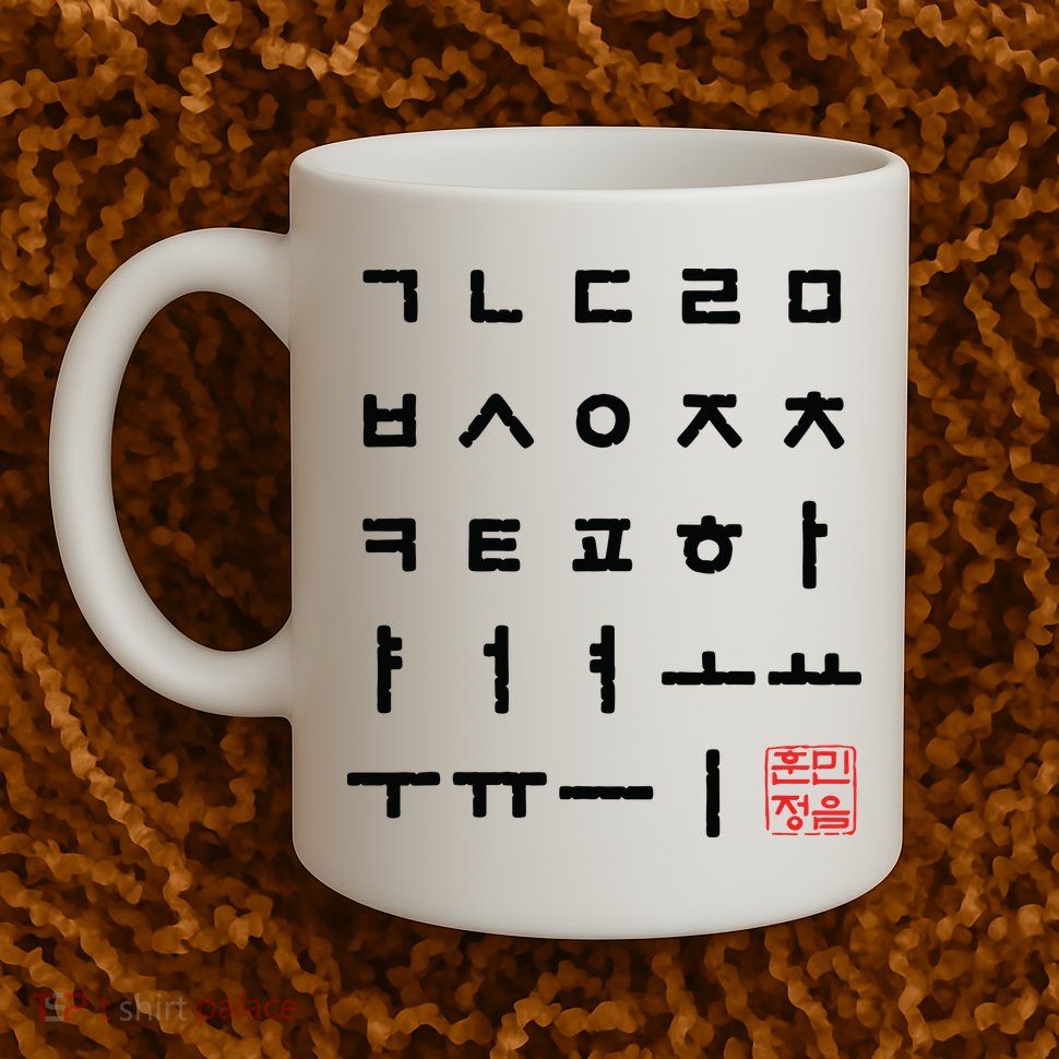 Korean Alphabet Hangul Matrix Mug