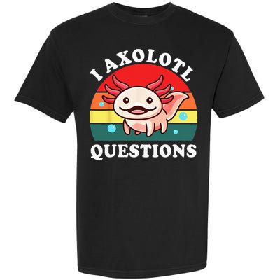 Kids Axolotl I Axolotl Questions Retro Cute Anime Garment-Dyed Heavyweight T-Shirt