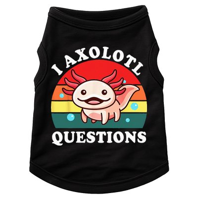 Kids Axolotl I Axolotl Questions Retro Cute Anime Doggie Tank