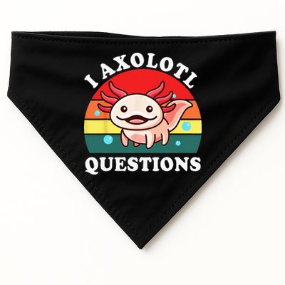 Kids Axolotl I Axolotl Questions Retro Cute Anime USA-Made Doggie Bandana