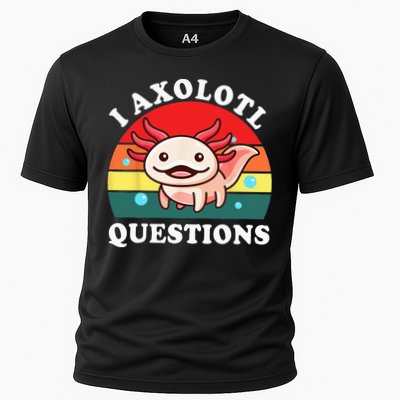 Kids Axolotl I Axolotl Questions Retro Cute Anime Performance Shirt