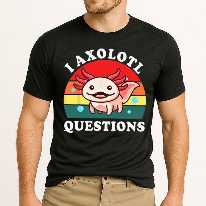 Kids Axolotl I Axolotl Questions Retro Cute Anime Performance Shirt