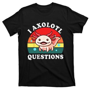 Kids Axolotl I Axolotl Questions Retro Cute Anime T-Shirt