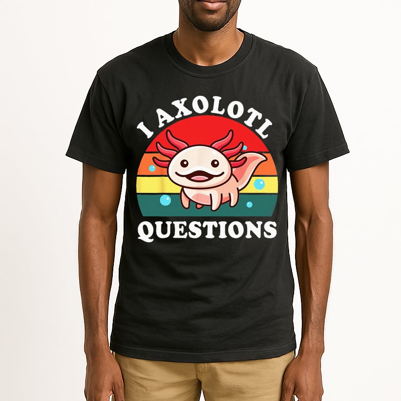 Kids Axolotl I Axolotl Questions Retro Cute Anime Tall T-Shirt