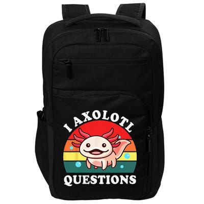 Kids Axolotl I Axolotl Questions Retro Cute Anime Impact Tech Backpack