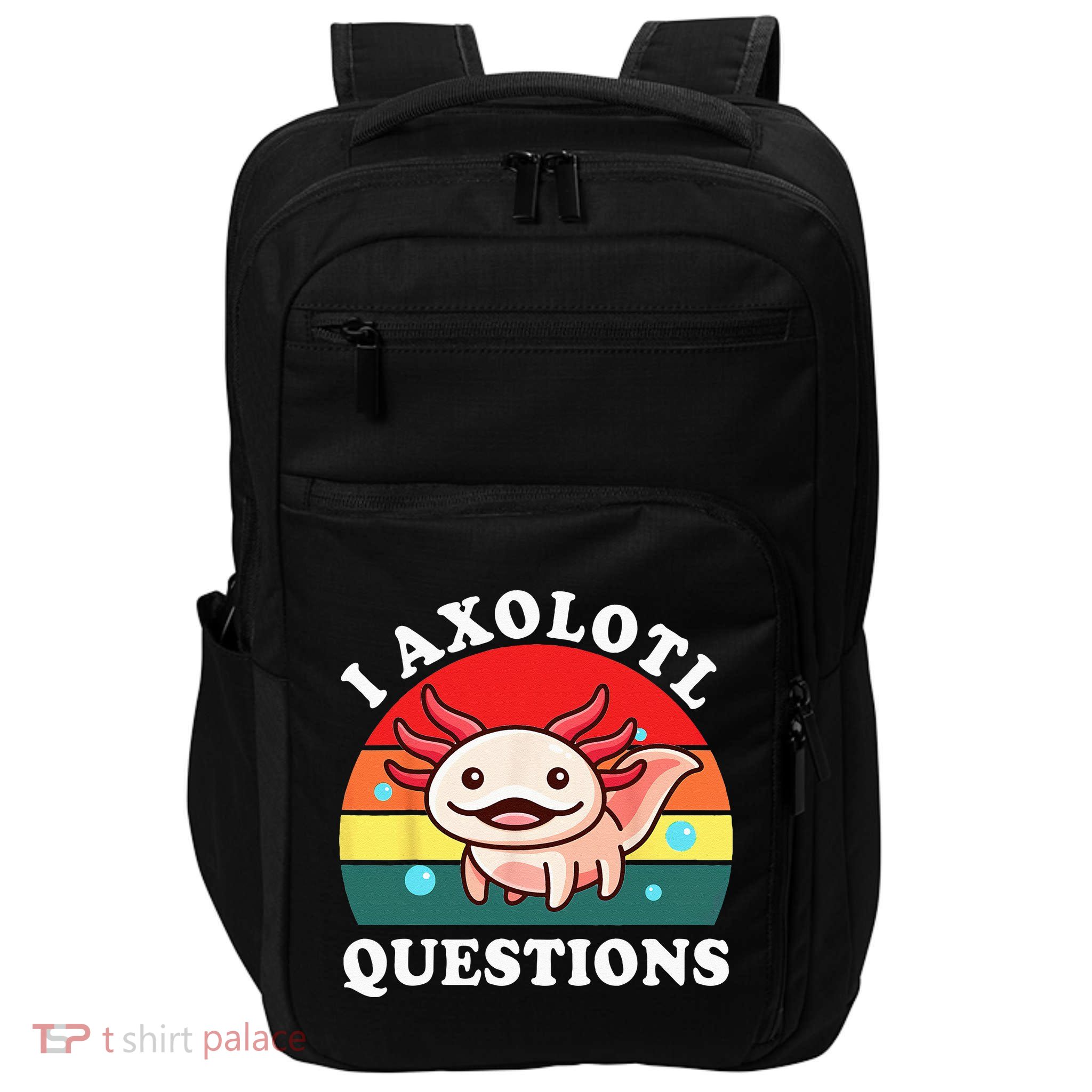 Kids Axolotl I Axolotl Questions Retro Cute Anime Impact Tech Backpack