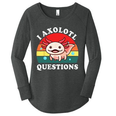 Kids Axolotl I Axolotl Questions Retro Cute Anime Women's Perfect Tri Tunic Long Sleeve Shirt