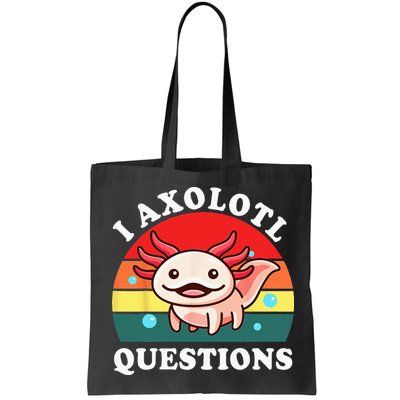 Kids Axolotl I Axolotl Questions Retro Cute Anime Bag