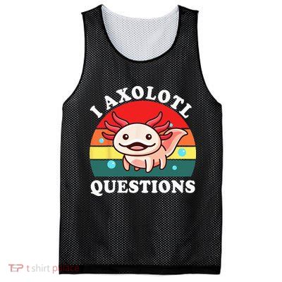 Kids Axolotl I Axolotl Questions Retro Cute Anime Mesh Reversible Basketball Jersey Tank