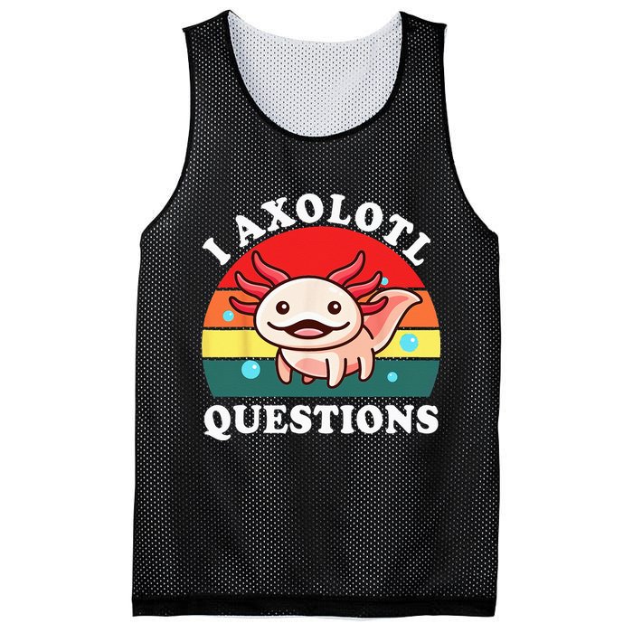 Kids Axolotl I Axolotl Questions Retro Cute Anime Mesh Reversible Basketball Jersey Tank
