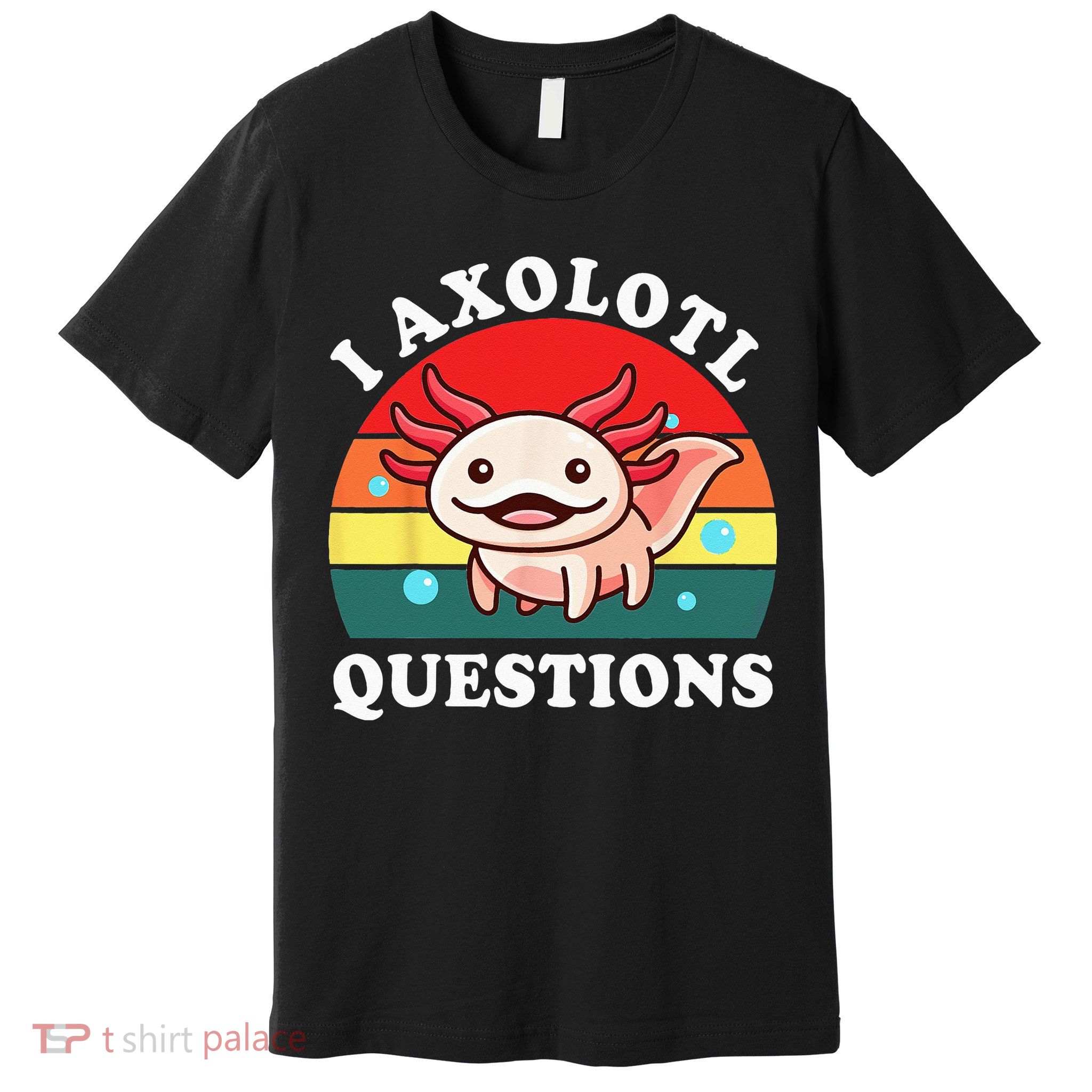 Kids Axolotl I Axolotl Questions Retro Cute Anime Premium T-Shirt