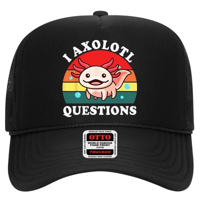 Kids Axolotl I Axolotl Questions Retro Cute Anime Trucker Hat