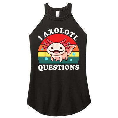 Kids Axolotl I Axolotl Questions Retro Cute Anime Women's Perfect Tri Rocker Tank