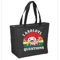 Kids Axolotl I Axolotl Questions Retro Cute Anime Zip Tote Bag