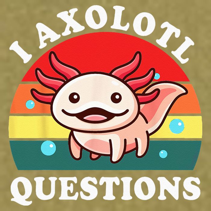 Kids Axolotl I Axolotl Questions Retro Cute Anime Garment-Dyed Women's Muscle Tee