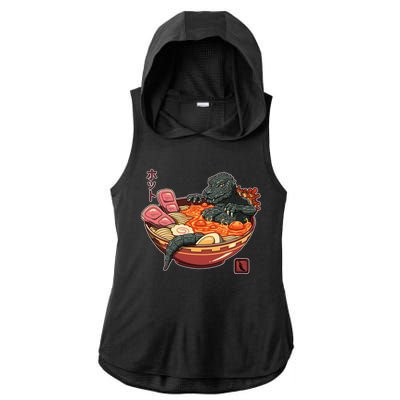 Kaiju Lava Ramen Ladies PosiCharge Tri-Blend Wicking Draft Hoodie Tank