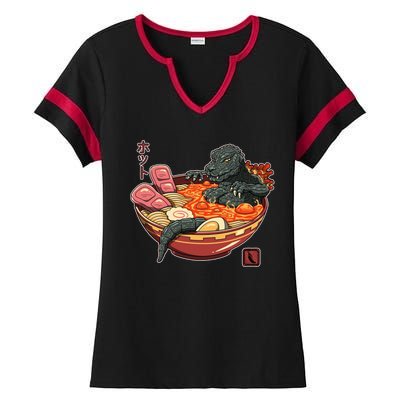 Kaiju Lava Ramen Ladies Halftime Notch Neck Tee