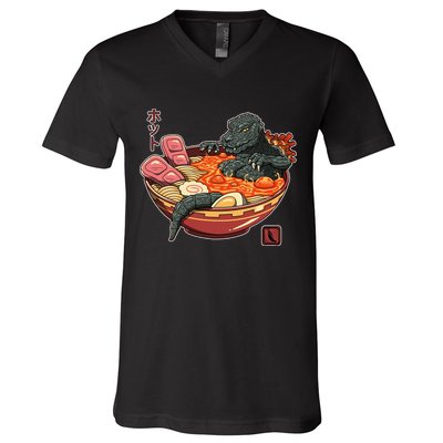 Kaiju Lava Ramen V-Neck T-Shirt