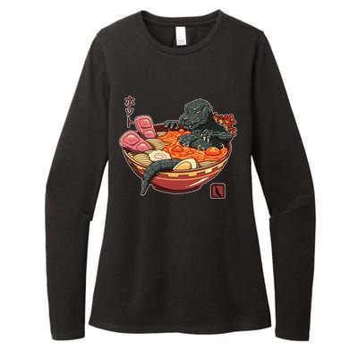 Kaiju Lava Ramen Womens CVC Long Sleeve Shirt