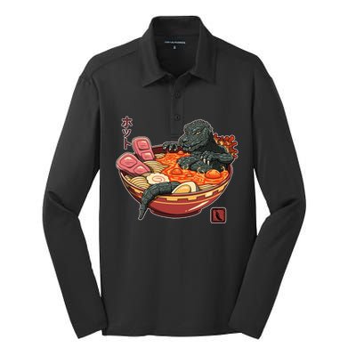 Kaiju Lava Ramen Silk Touch Performance Long Sleeve Polo