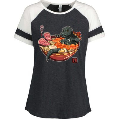 Kaiju Lava Ramen Enza Ladies Jersey Colorblock Tee