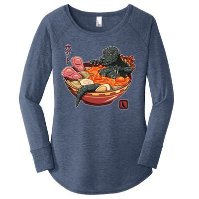 Kaiju Lava Ramen Women's Perfect Tri Tunic Long Sleeve Shirt