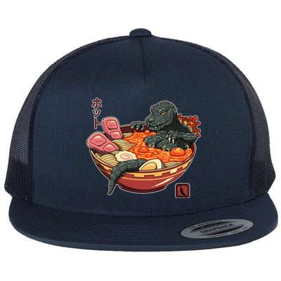 Kaiju Lava Ramen Flat Bill Trucker Hat