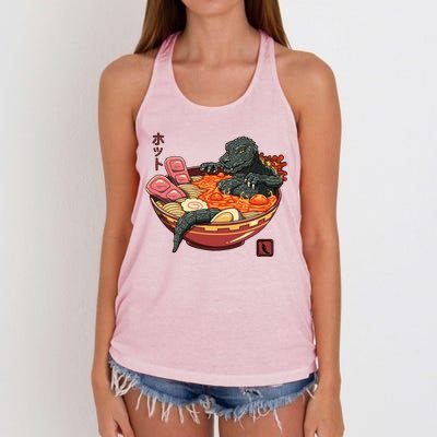 Kaiju Lava Ramen Women's Knotted Racerback Tank