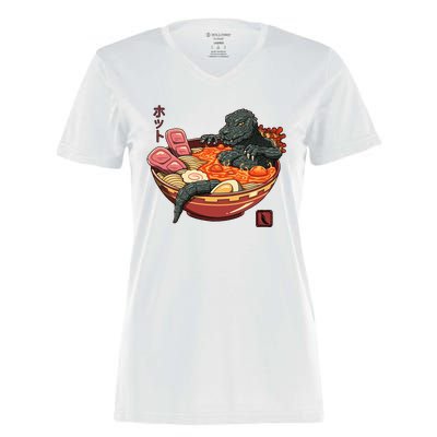 Kaiju Lava Ramen Women's Momentum V-Neck T-Shirt